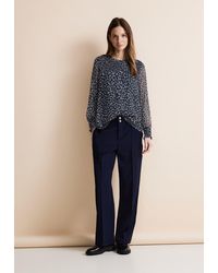 Street One - Langarmbluse Chiffonbluse mit Print - Lyst