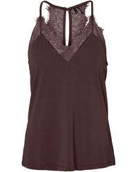 Vero Moda Spitzentop »MILLA« - Braun