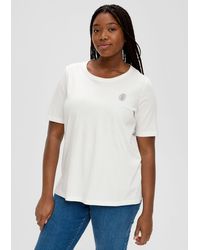 TRIANGL - Kurzarmshirt T-Shirt mit gummiertem Print - Lyst