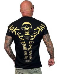 Yakuza - T-Shirt VIP Skull Tree mit goldenem Metallic-Print - Lyst