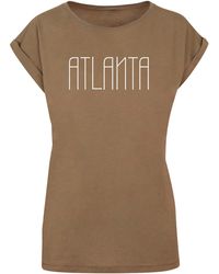 Merchcode - T-Shirt Ladies Atlanta X Extended Shoulder Tee (1-tlg) - Lyst