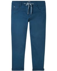 Tom Tailor - Stoffhose Tapered relaxed, Moss Blue - Lyst