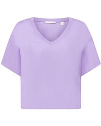 Edc By Esprit - T-Shirt mit V-Ausschnitt aus Baumwolle (1-tlg) - Lyst