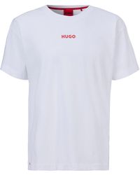 HUGO - Linked T-Shirt mit Aufdruck - Lyst
