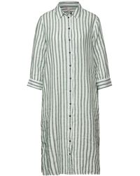 Street One - Sommerkleid LS_Yarn Dyed Linen Shirt Dress - Lyst