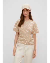 comma casual identity - Kurzarmshirt T-Shirt mit Allover-Print - Lyst