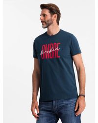 Ombre - Print- -T-Shirt aus Baumwolle mit Doppellogo - Lyst