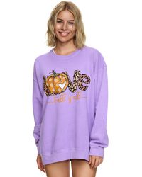 Worldclassca - Oversized Sweatshirt LOVE Print Langarm Pullover Neu - Lyst