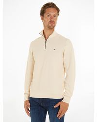 Tommy Hilfiger - Troyer OVAL STRUCTURE ZIP MOCK - Lyst
