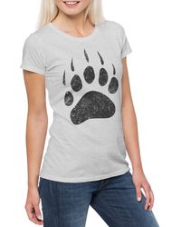 Urban Backwoods - Print-Shirt Bear Paw T-Shirt Bär Kralle Tatze Pfote Jäger Jagd Hunter Hunt - Lyst