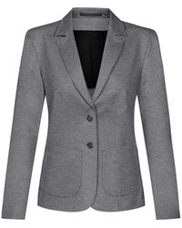 Greiff - Jerseyblazer CASUAL Jersey-Blazer Regular-Fit Hellgrau meliert - Lyst