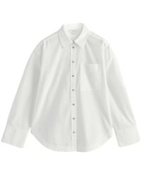 Next - Langarmbluse Button-Down-Shirt 100 % Baumwolle im Relaxed Fit (1-tlg) - Lyst
