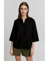 Oxmo - Shirtbluse Oxanea Bluse Aus Leinenmix - Lyst
