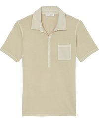 Marc O' Polo - Marc O' Shirtbluse Polo-shirt, short-sleeve, woven det - Lyst