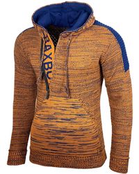 Baxboy - Strickpullover Strick Pullover Kapuzenpullover Reißverschluss B_290 - Lyst