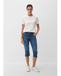 S.oliver - 7/8-Jeans Slim: Capri mit Sattelbund Waschung - Lyst