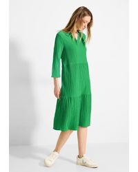 Cecil - Midikleid Tunika Kleid mit Struktur in Fresh Apple Gre (1-tlg) Nicht Vorhanden - Lyst