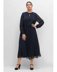 Sheego - Abendkleid Große Größen aus Chiffon, mit blickdichtem Unterkleid - Lyst