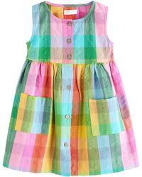 Next - Sommerkleid Ärmelloses Kleid aus 100 % Baumwolle mit Tasche (1-tlg) - Lyst