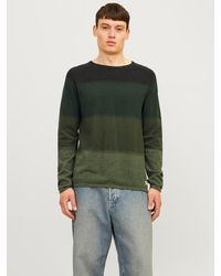 Jack & Jones - Rundhalspullover JJEHILL KNIT CREW NECK NOOS aus Strukturstrick - Lyst