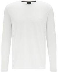 BOSS - Langarmshirt Mix&Match LS-Shirt R mit gesticktem Logo auf der Brust - Lyst