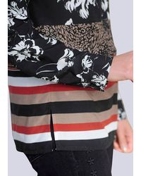 Alba Moda - Schlupfbluse Bluse mit Druckbordüre am Saum - Lyst