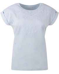 modee - Kurzarmshirt Meltemi mit plastischem Blütenprint - Lyst