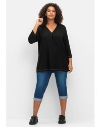 Sheego - Stretch-Jeans Große Größen mit Kontrasttape innen am Saum - Lyst