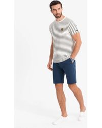 Ombre - Chinoshorts SLIM FIT aus strukturiertem Strick - Lyst