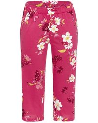 Ringella - Pyjamahose in Caprilänge mit Blumendessin (1-tlg) - Lyst