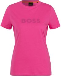 BOSS - ORANGE T-Shirt C_Elogo Premium mode mit kontrastfarbenem BOSS-Schriftzug - Lyst
