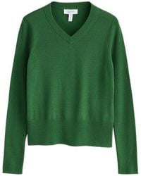 Next - V-Ausschnitt-Pullover Strickpullover Mit V-Ausschnitt Aus Merinowolle (1-Tlg) - Lyst