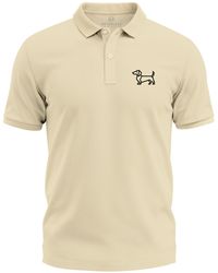 Neverless - Poloshirt Dackel – Kurzarm Polohemd aus Baumwolle – mit Print - Lyst