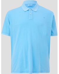 S.oliver - Kurzarmshirt Poloshirt mit kleinem Logo-Print Garment Dye - Lyst