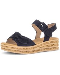 Gabor - Keilsandalette, Sommerschuh, Riemchensandale Mit Praktischen Klettverschlüssen - Lyst