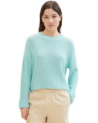 Tom Tailor - Strickpullover in kurzer Form und mit schöner Struktur - Lyst