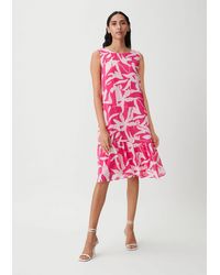 Comma, - Minikleid Kleid mit Volants - Lyst