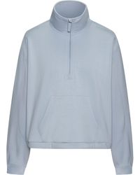 COPENHAGEN - Langarmshirt aus hochwertigem Material mit Stehkragen und Reißverschluss - Lyst