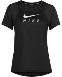 Nike Laufshirt » Women's Short-Sleeve Graphic Running Top« Meshware - Schwarz