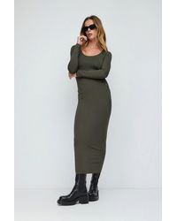 No Matter What - Maxikleid Körperbetontes Rüschenkleid - Lyst