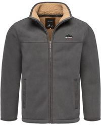 Amaci&Sons - OCONTO Fleecejacke Teddyfell Sweatjacke Plüsch Fleecepullover warm gefüttert - Lyst