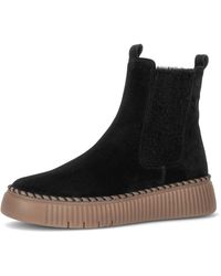 Gabor - Chelseaboots Plateau, Stiefelette Mit Zwei Anziehlaschen - Lyst
