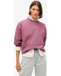Superdry - Sweatshirt ESSENTIAL LOGO OVERDYED SWEAT - Lyst