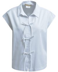 Smith & Soul - Langarmbluse DROPPED SHOULDER BOW BLOUSE - Lyst