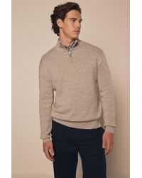 Next - Regular Fit Premium Troyer 100 % Baumwolle – Uni (1-tlg) - Lyst