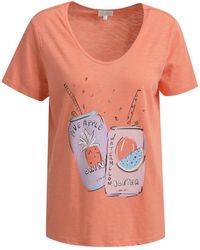 Milano Italy - Kurzarmshirt T-SHIRT W ROUNDNECK, 1/4 SLEEVES - Lyst
