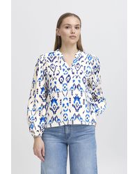 Ichi - Langarmbluse IXHARPER Modische Bluse mit Muster - Lyst