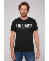 Camp David - T-Shirt mit Logo Print auf der Vorderseite - Lyst