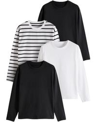 The Set - Langarmshirt Langarmshirts aus schwerem Stoff, 4er-Pack (4-tlg) - Lyst