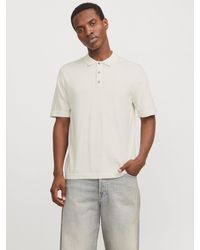 Jack & Jones - Kurzarmpullover JJEEMIL KNIT RELAXED SS SN mit Polo Kragen - Lyst